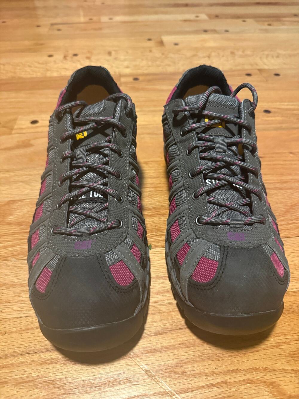CAT Switch Steel Toe Oxford Work Shoes Womens 11 Gray Black 90299